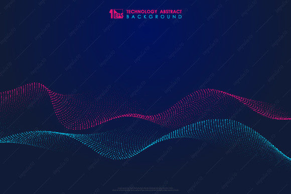 Abstract Technology Particles Wavy: A Dynamic Design for Modern Creativity