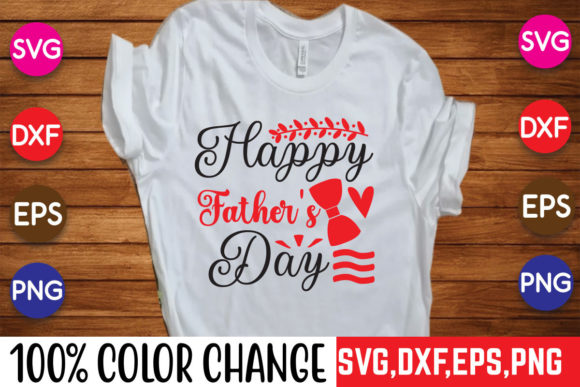 Creating a Unique Happy Father's Day Dad T-Shirt Design with SVG Elements