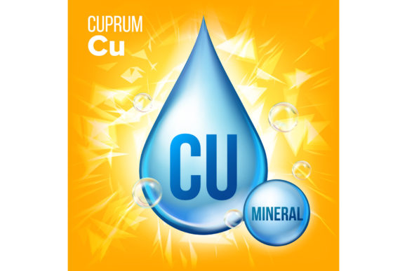 Cu Cuprum Vector: The Aesthetic Power of Mineral Blue Drop in Design