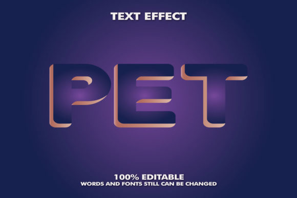 Enhance Your Designs with the Creative Pet Text Effect and Simple Professional 3D Font