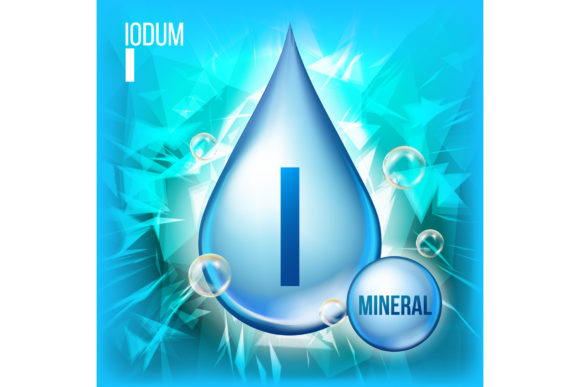 Iodum Vector: The Mineral Blue Drop Icon for Modern Design
